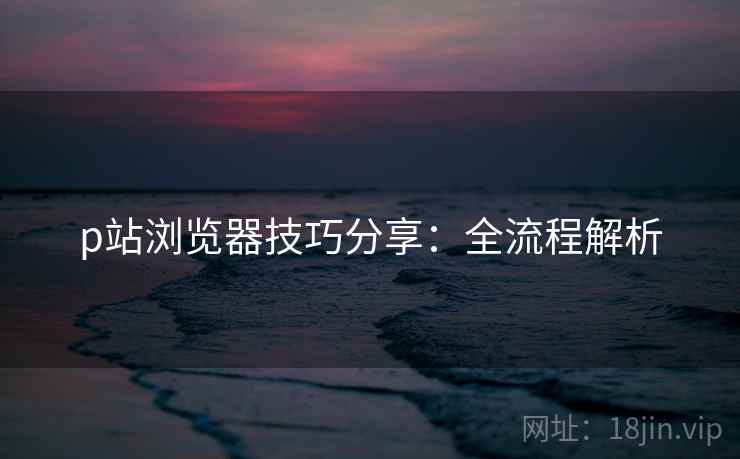p站浏览器技巧分享:全流程解析 p站浏览器技巧分享:全流程解析